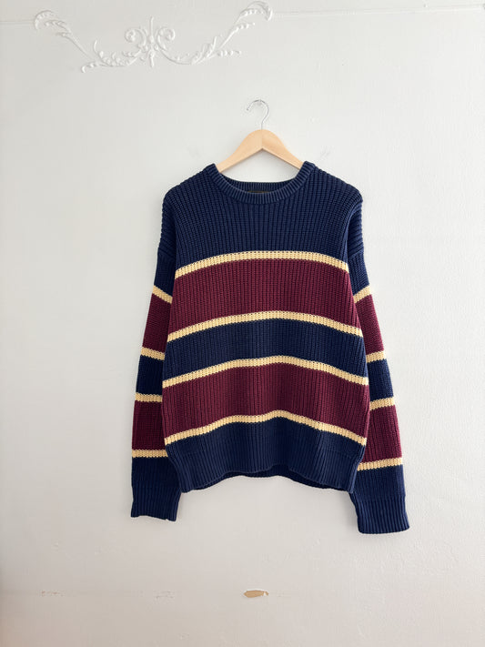 Vintage Eddie Bauer Striped Sweater (M)