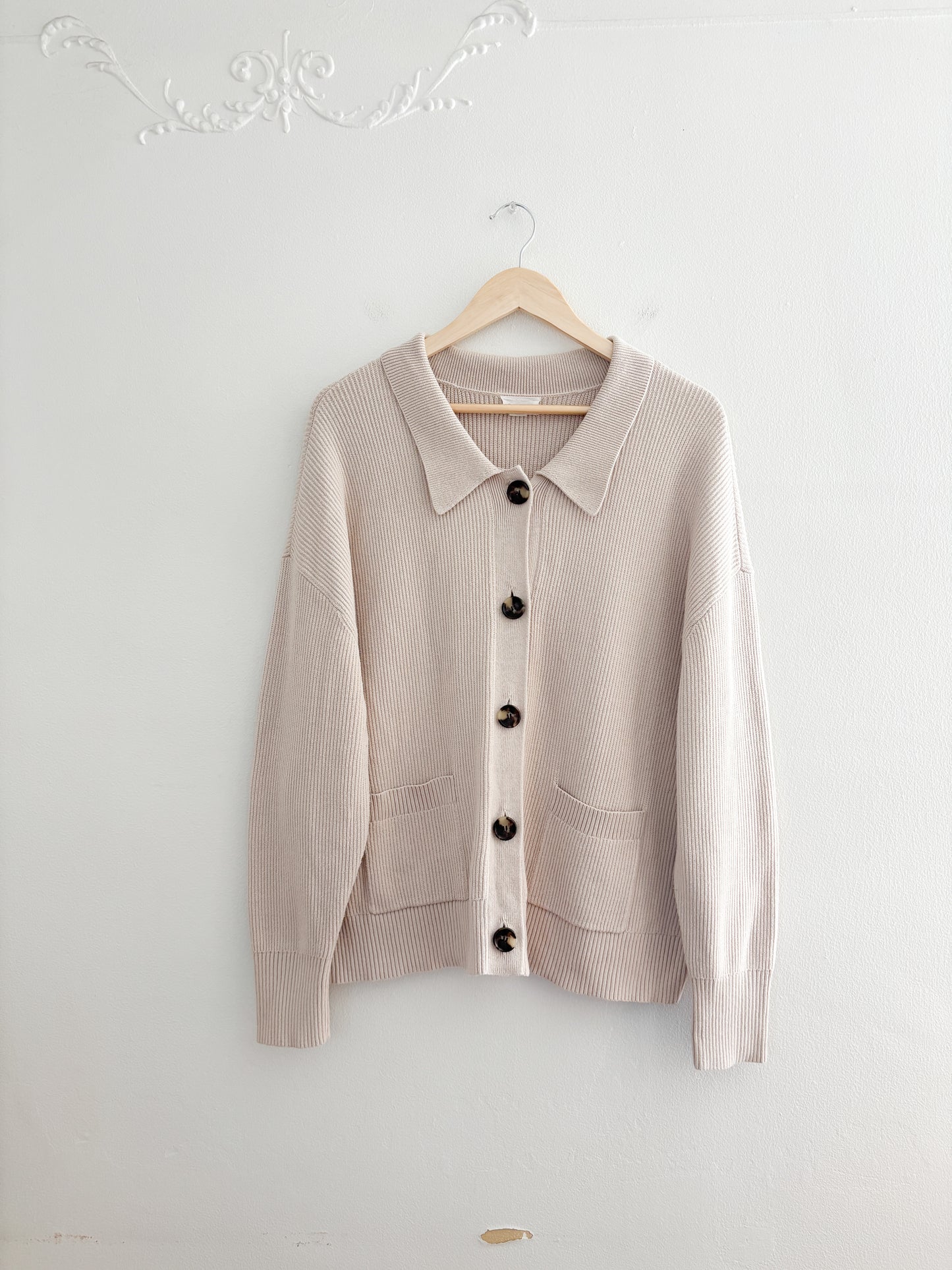 Caslon Ribbed Collared Sweater (1x)