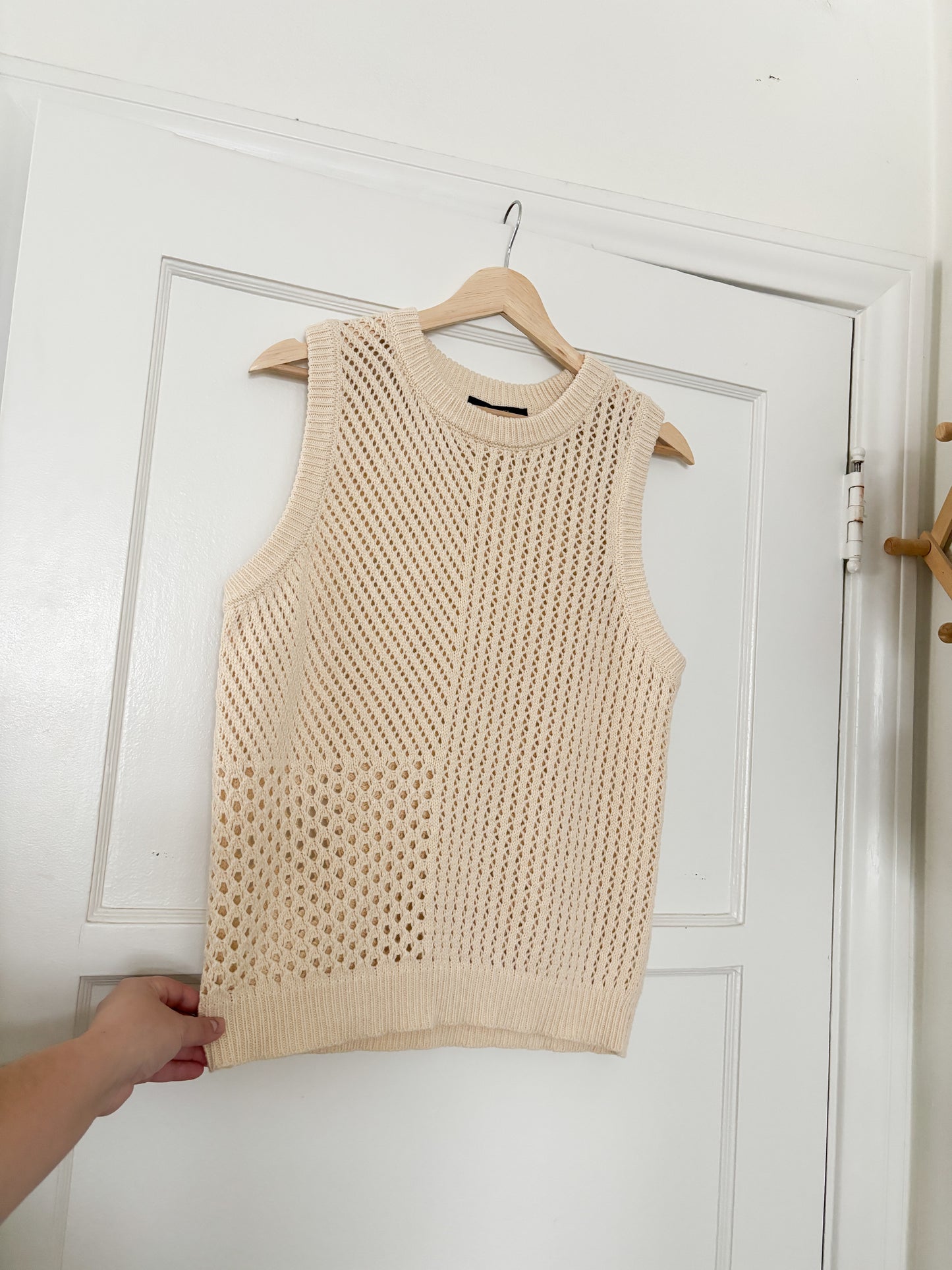 Cream Sweater Tank (L)