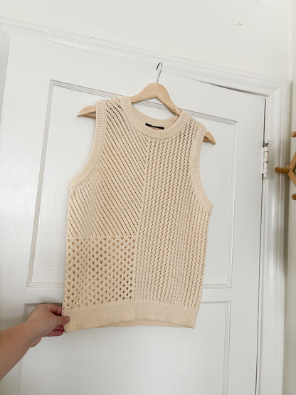 Cream Sweater Tank (L)