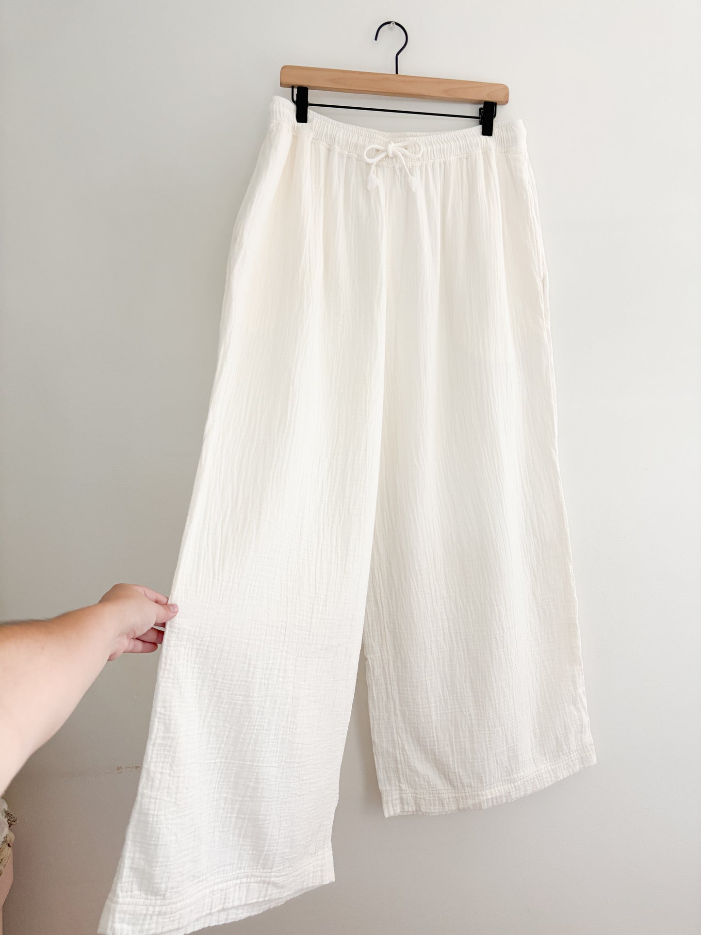 Madewell Gauze Wide Leg Pants (L)