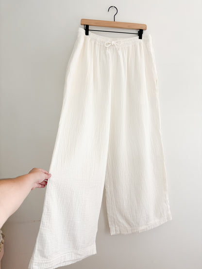 Madewell Gauze Wide Leg Pants (L)