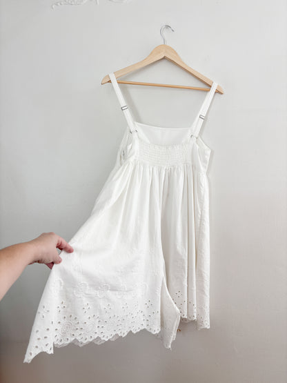 NWT Maeve (Anthropologie) White Eyelet Romper (M)