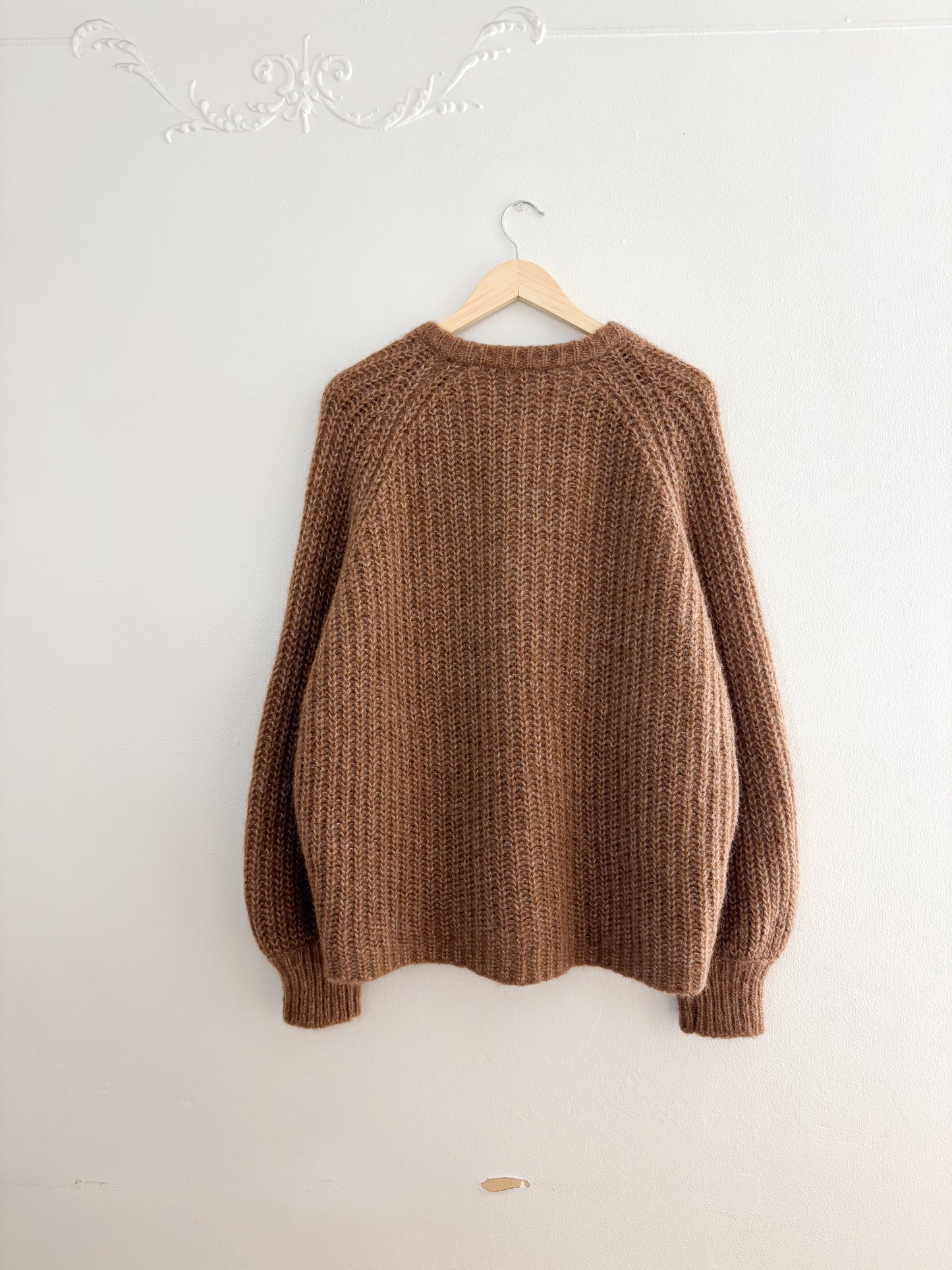 NWOT Sezane Emile Cardigan - Mottled Camel (XL)