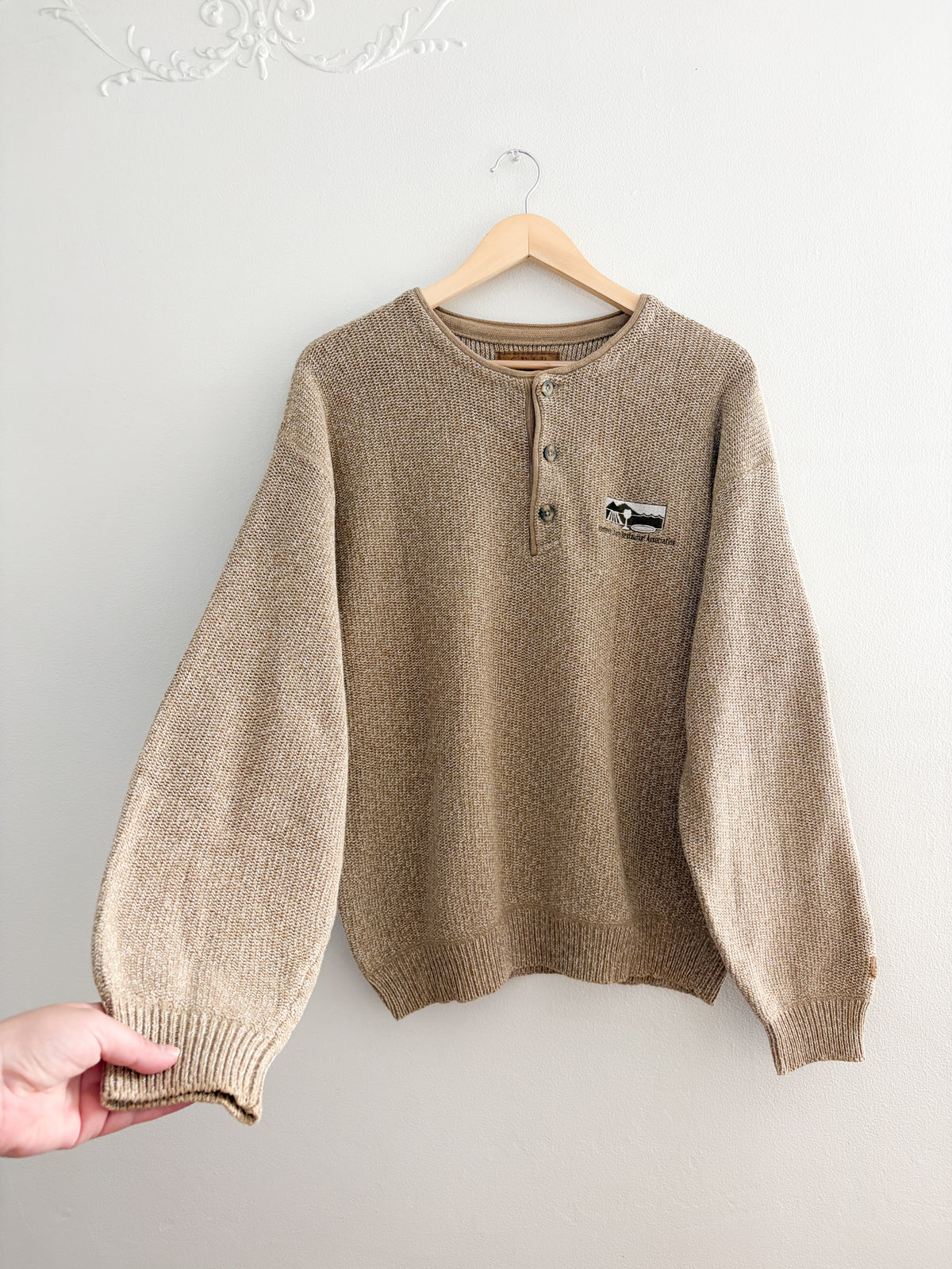 Vintage Henley Sweater (L)