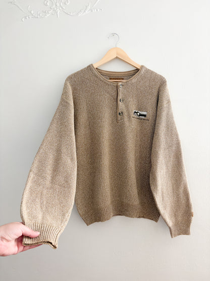 Vintage Henley Sweater (L)