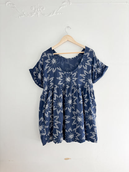 Free People Blue Floral Mini Dress