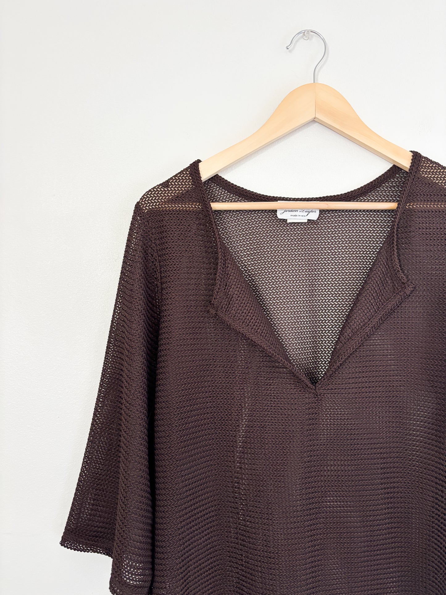 Vintage Brown Woven Cover Up (L)
