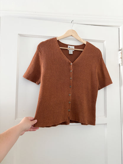 Vintage Rust Knit Top (L)