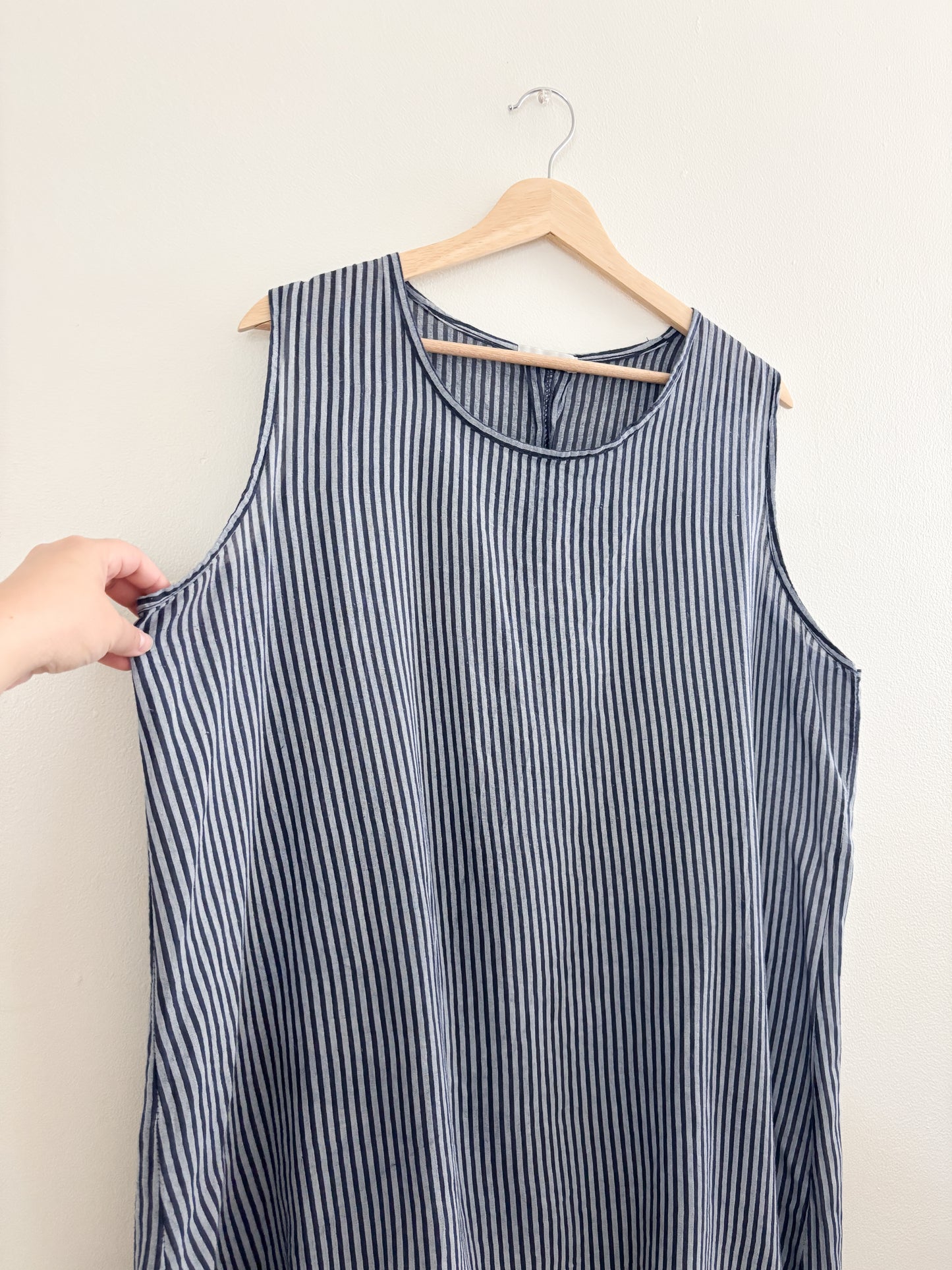 Striped blue tank top/tunic