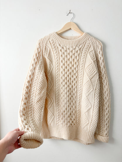 Vintage Hand Knit Cable knit sweater