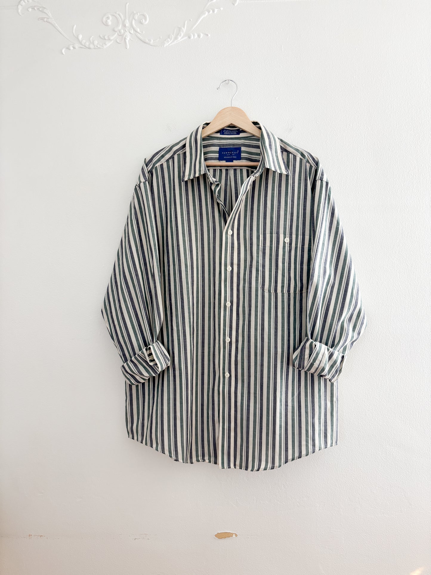 Vintage Striped Button Up (L)