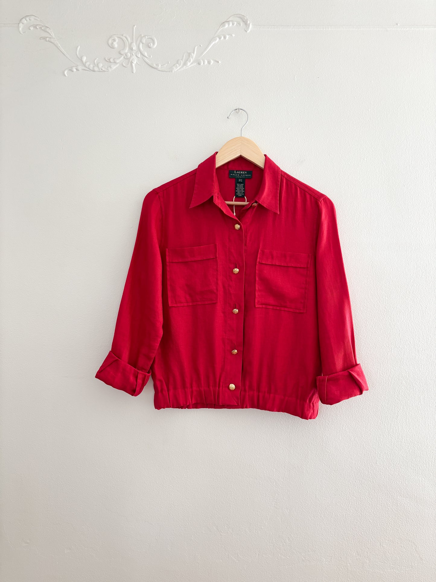 Vintage Ralph Lauren Linen Button Up (S)