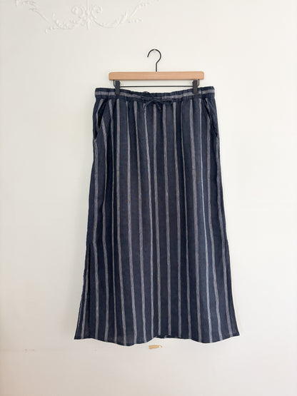 Garnet Hill Seaside Linen Maxi Skirt (L)
