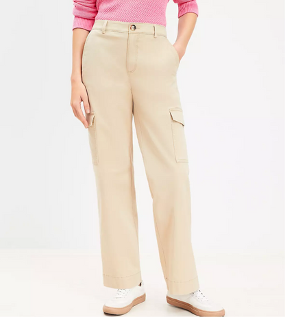 Loft Cargo Olive Pants (28”)