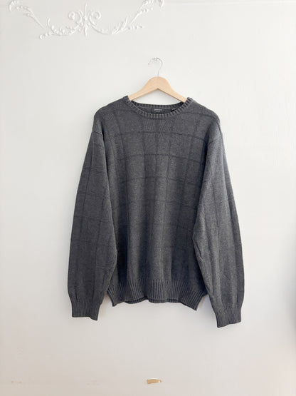 Grey Patterned Sweater (XL)