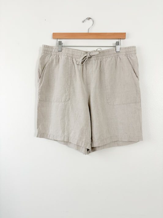 Garnet Hill Linen Easy Shorts