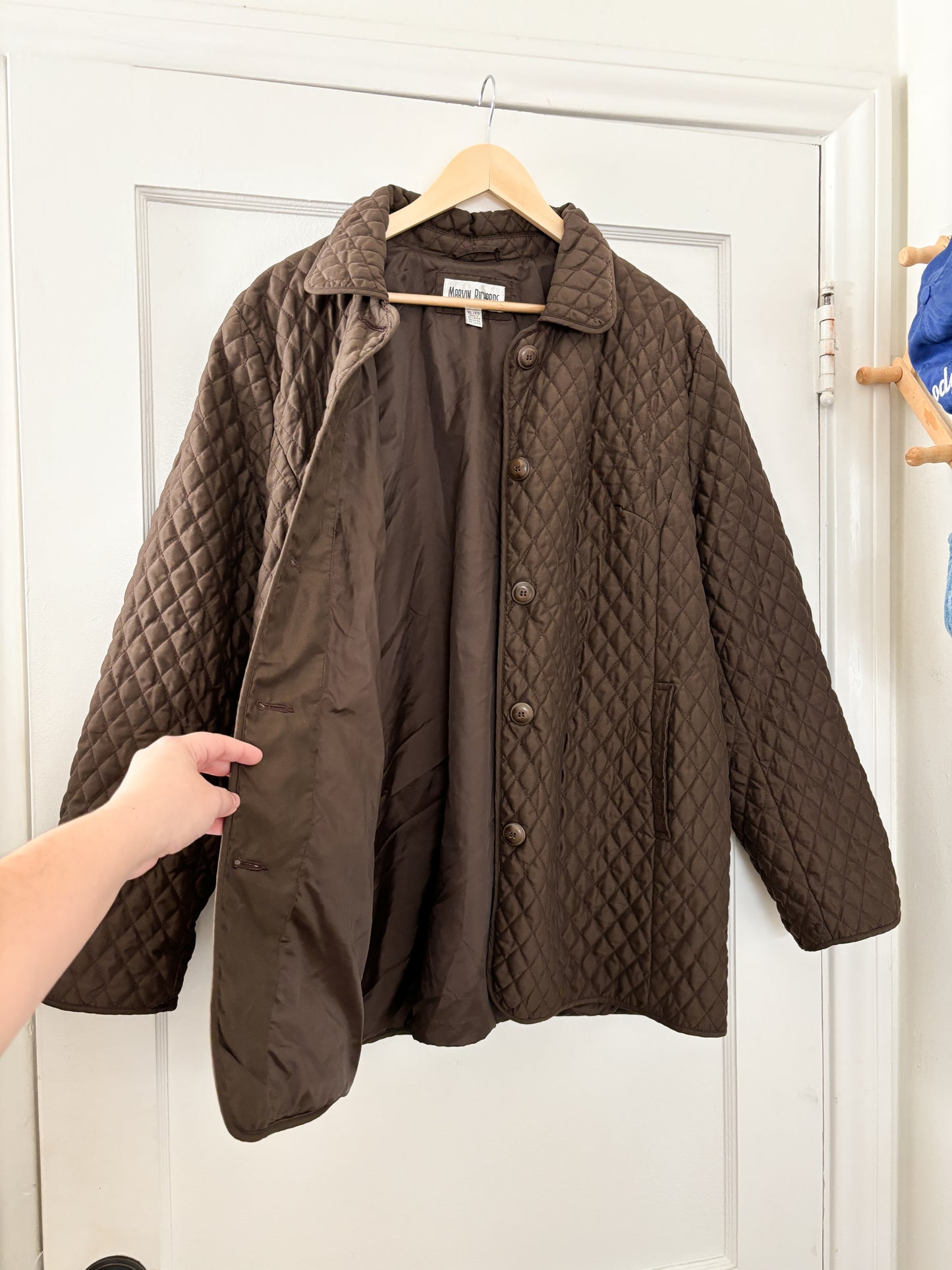 Vintage Brown Quilted Jacket (XL)