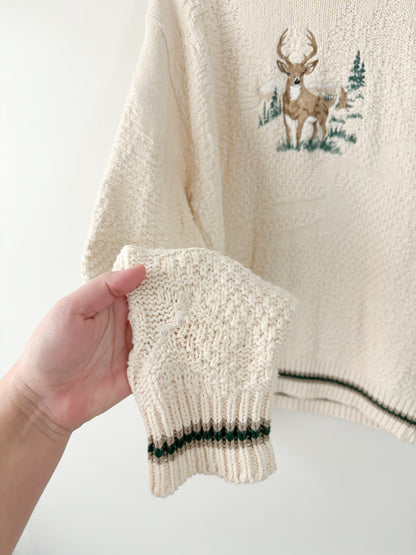 Vintage Cream Buck Sweater