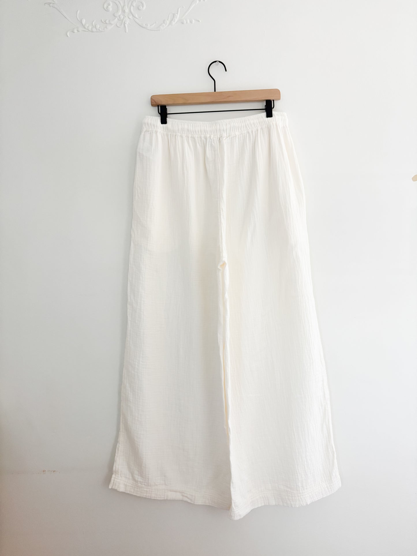 Madewell Gauze Wide Leg Pants (L)