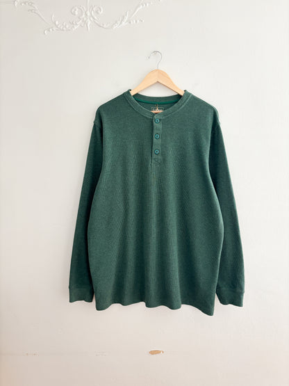 LL Bean Green Henley (L)