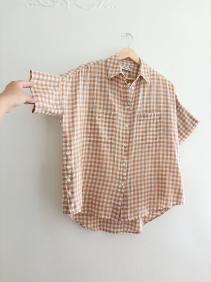 Madewell gingham button up (XS/S)