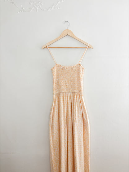 Pact Yellow Floral Maxi Dress