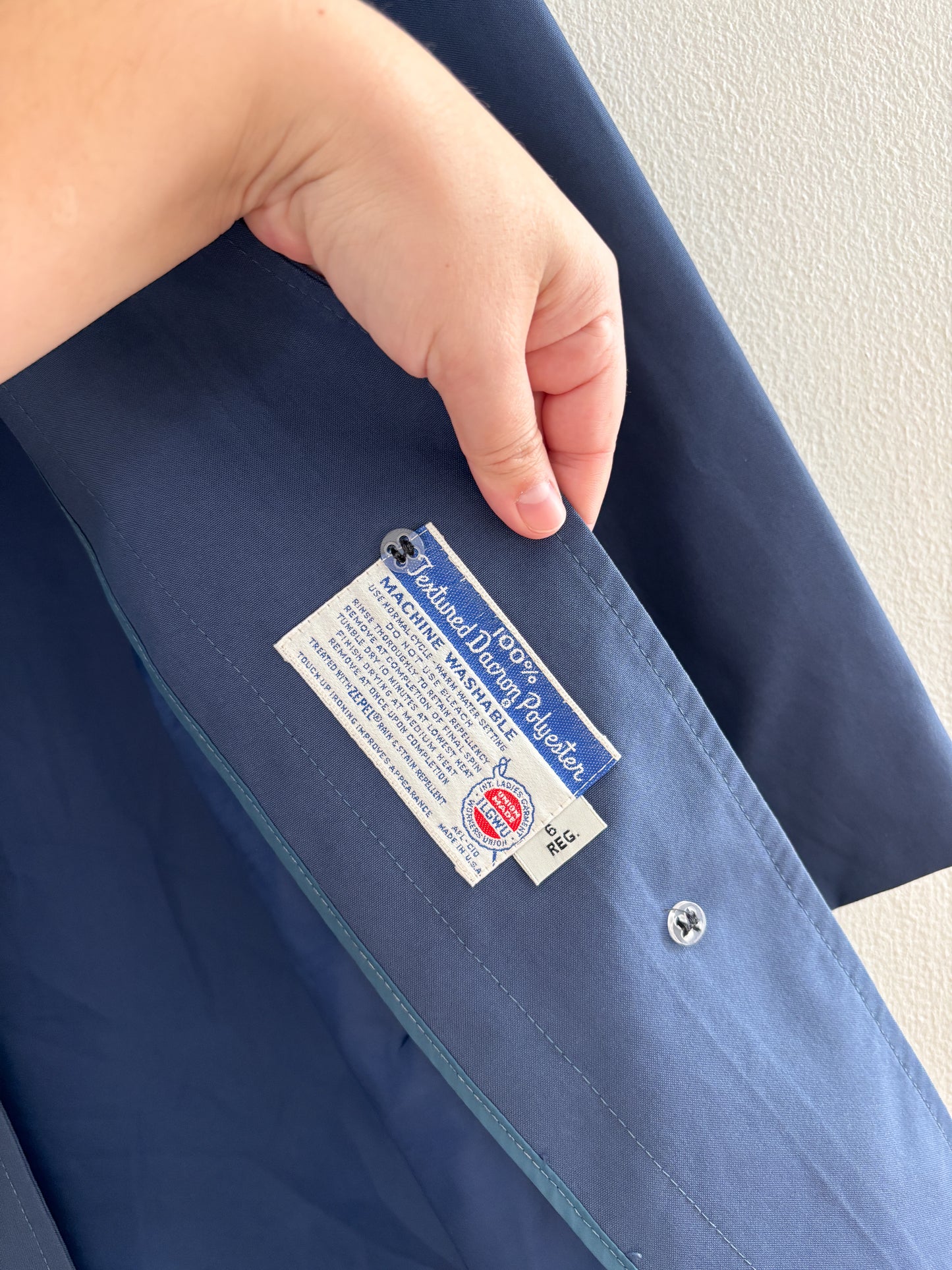 Vintage Blue Trench Coat (S)