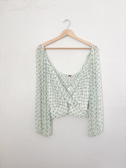 Free People floral blouse (S)