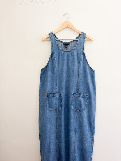 Vintage Denim Maxi Dress (L)