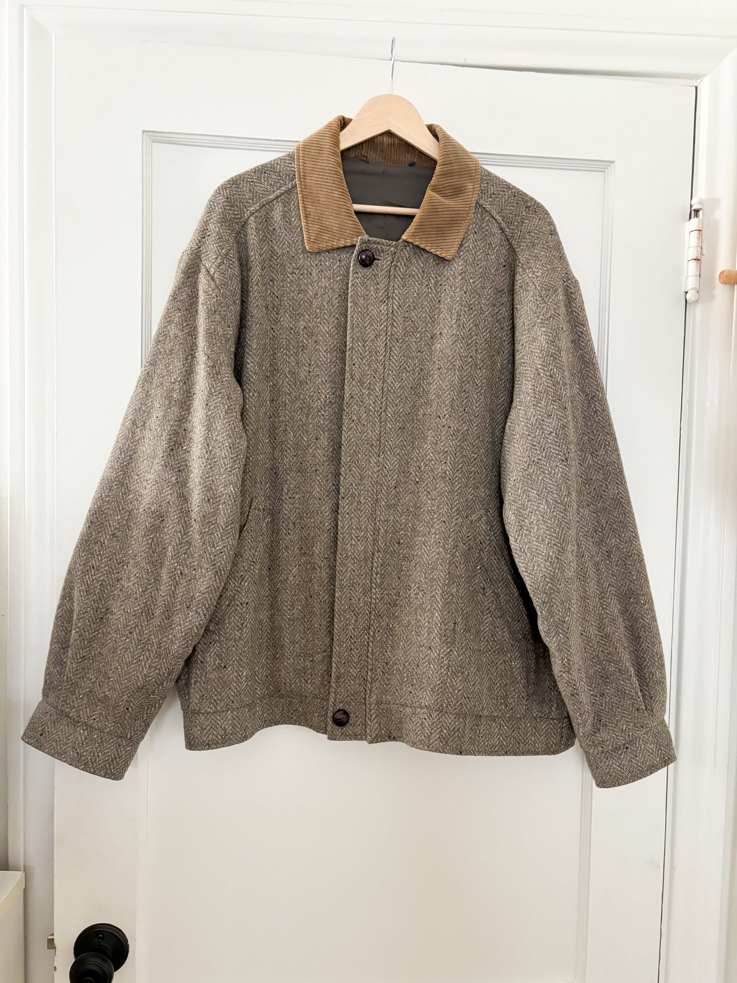 Vintage Tweed Bomber Jacket (XL/XXL)