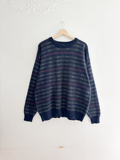 Vintage Plaid Sweater (XL)