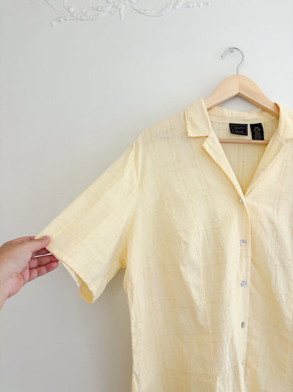 Vintage Butter Yellow Button Up (XXL)