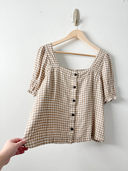 Madewell Gingham Blouse (L)