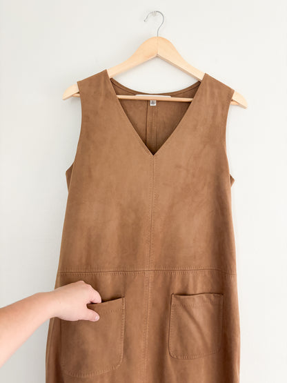 Max Studio Faux Suede Pocket Dress (M/L)