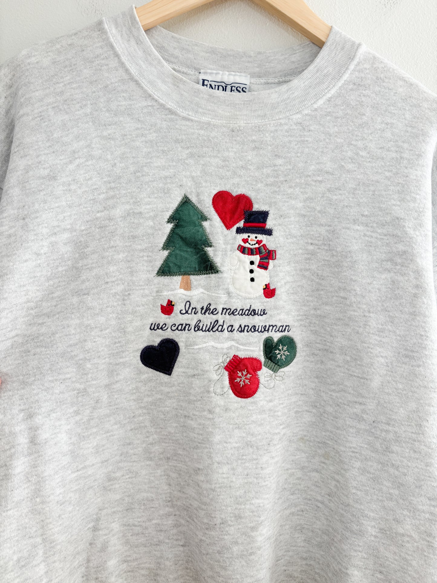 Vintage Christmas Grey Crewneck (L)