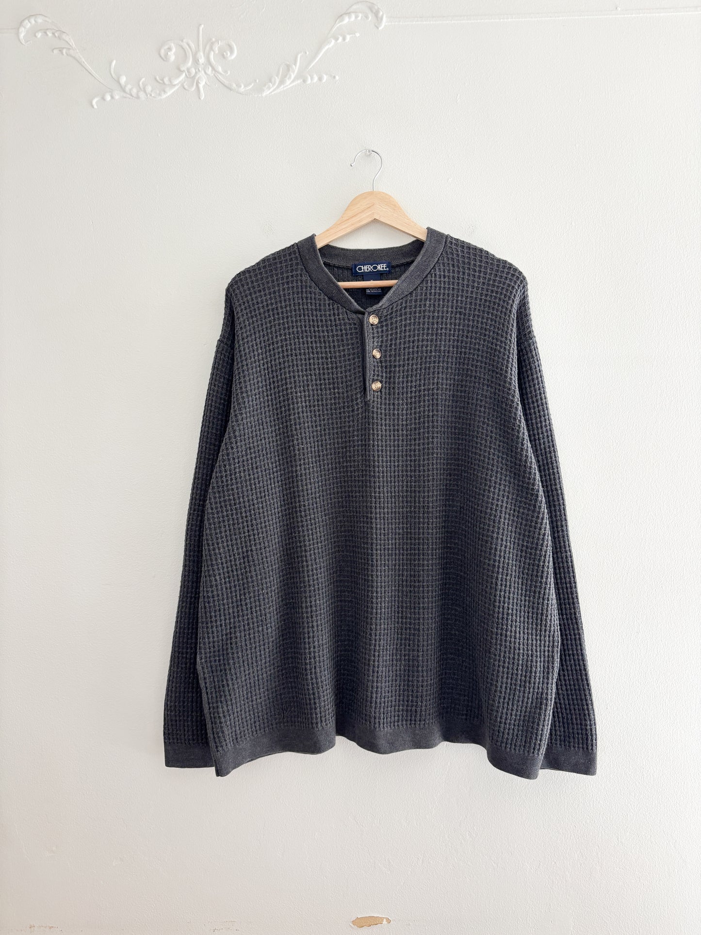 Vintage Cherokee Waffle Henley (XL)