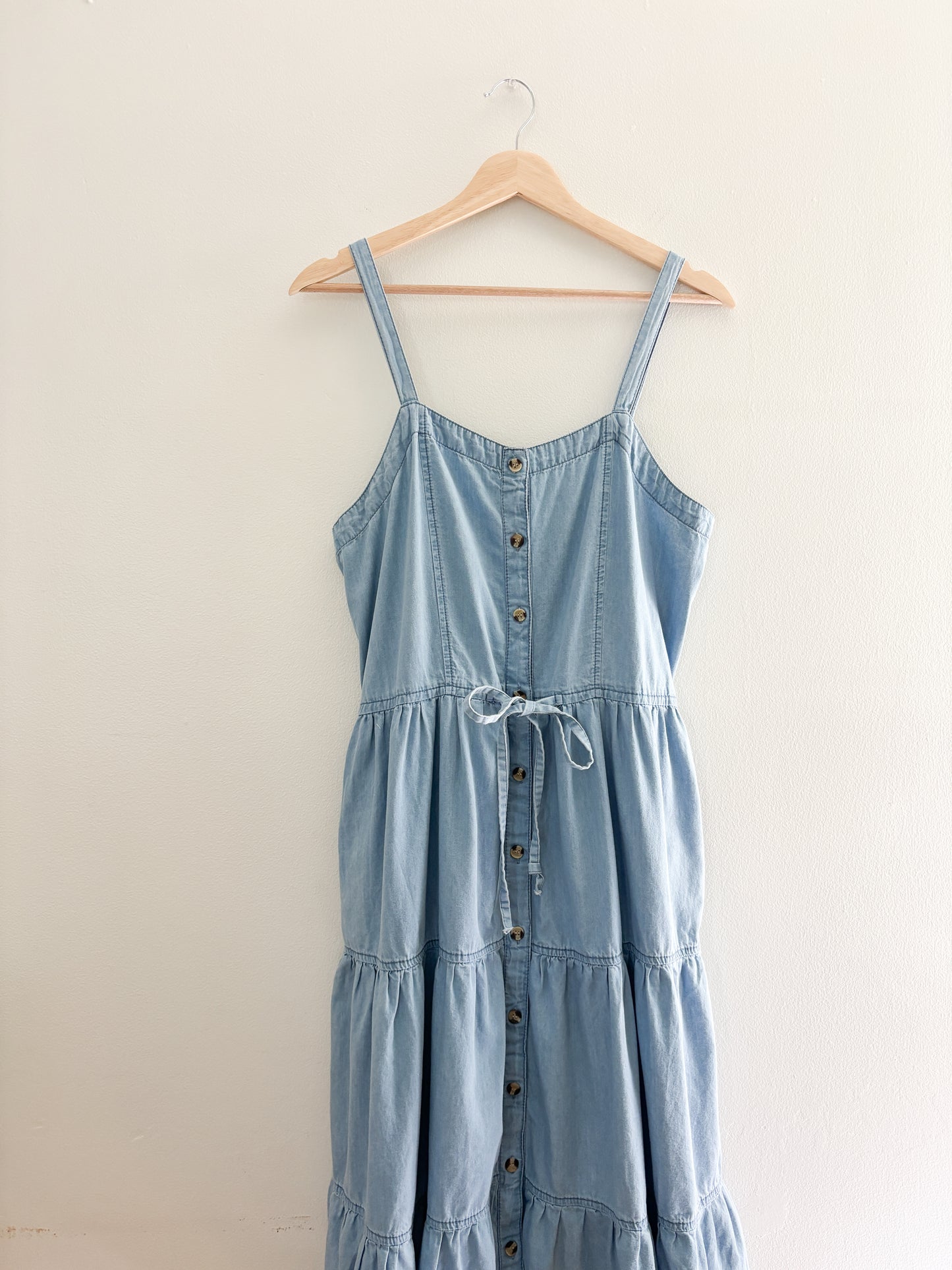Tiered Chambray Dress (M)