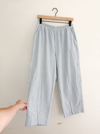 Vintage Blue Striped Easy Pants