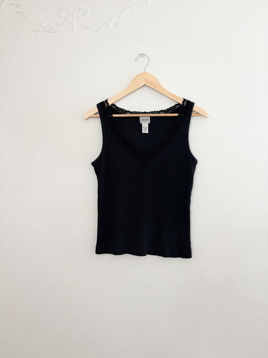 Vinatge Chico’s Black Ribbed Tank