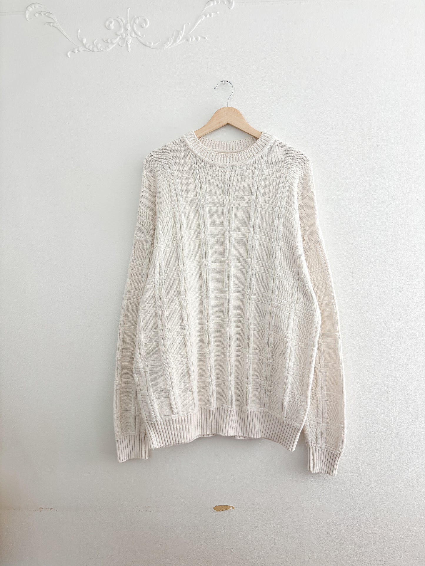 Vintage Woven Patterned Sweater (XL)