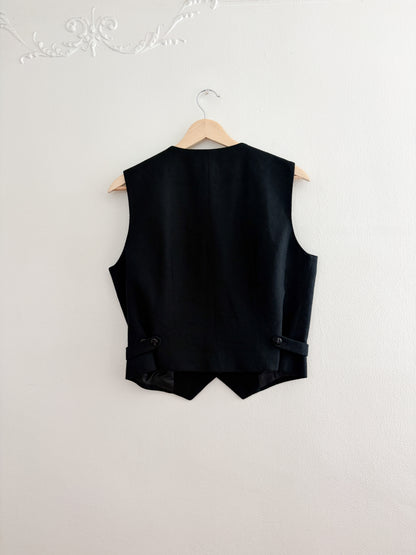 Vintage Wool Black Vest