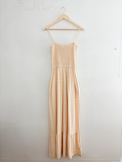 Pact Yellow Floral Maxi Dress