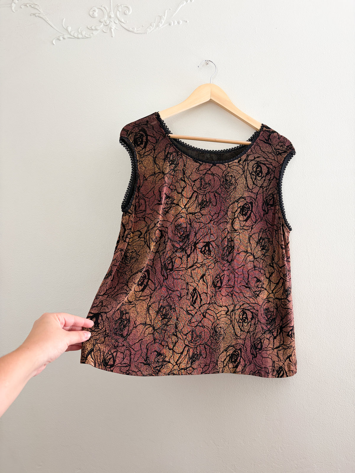 Vintage Floral Flowy Top (XL/XXL)
