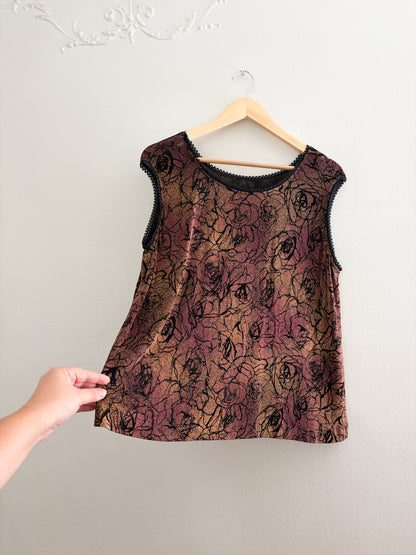 Vintage Floral Flowy Top (XL/XXL)