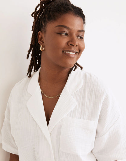 Madewell Cotton Guaze Button up (L)