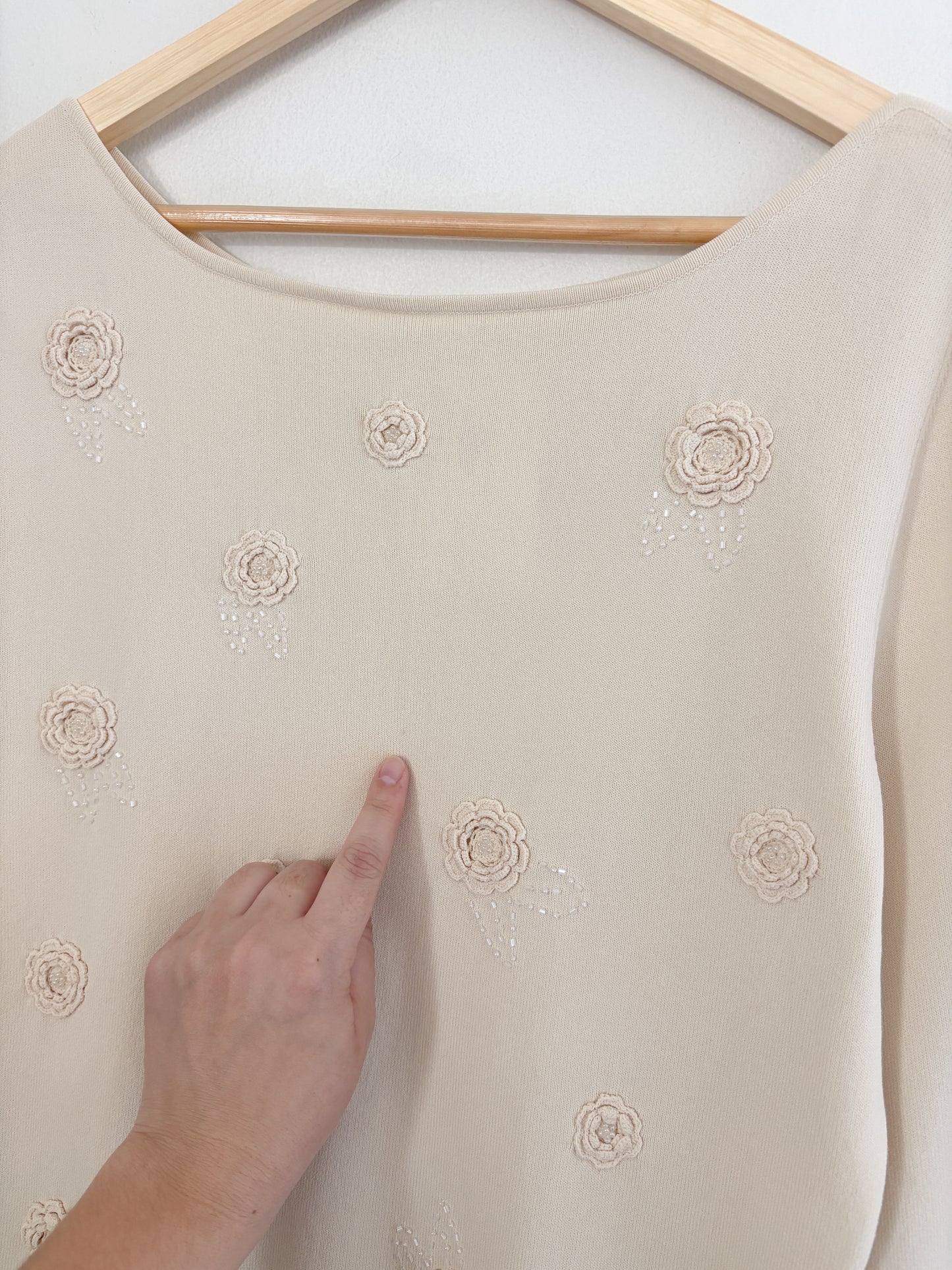 Vintage Floral Embroidered Top (M)