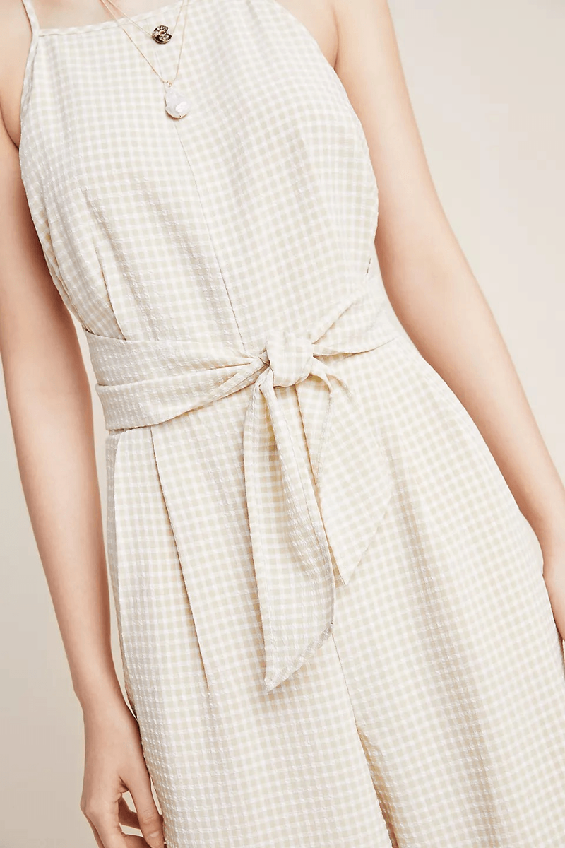 Greylin Gingham Jumpsuit (XL)