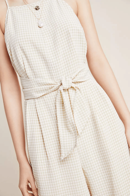 Greylin Gingham Jumpsuit (XL)