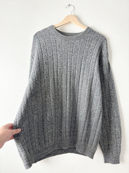 Haggar Blue Grey Marled Sweater
